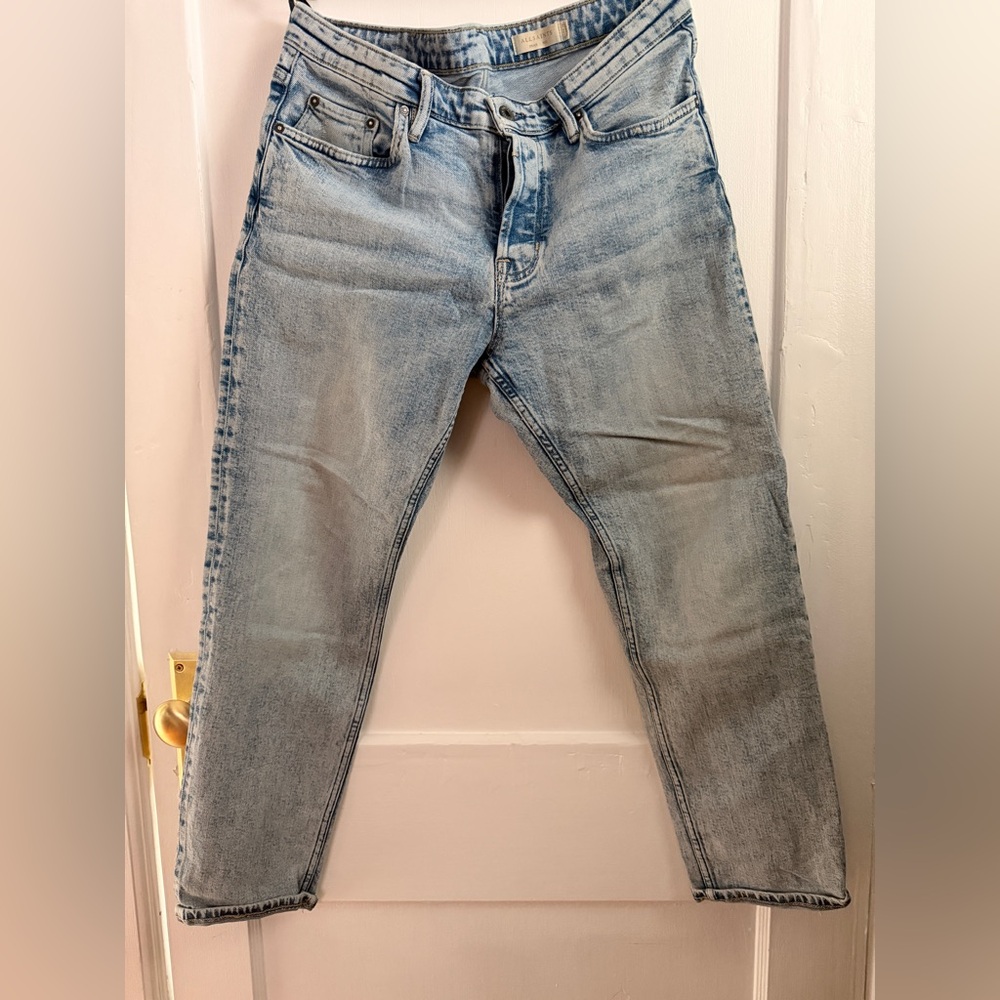 All Saints Faded Light Denim Jeans 32 x 32